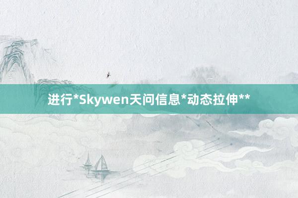 进行*Skywen天问信息*动态拉伸**